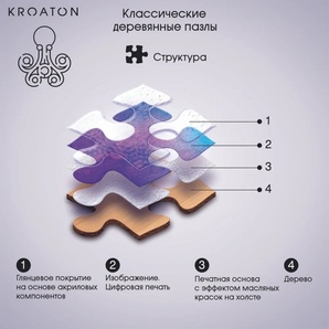 Деревянный пазл Kroaton Сандро Боттичелли Рождение Венеры 150 деталей