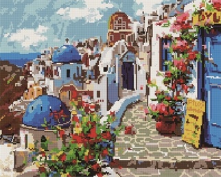 Алмазная мозаика Весна на Санторини GF2555