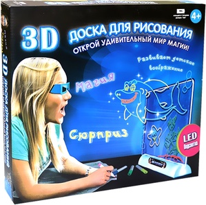 Доска для рисования с подсветкой и 3D эффектом