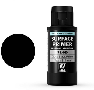 Грунтовка Vallejo серии Surface Primer Gloss Black 60 мл