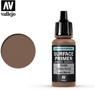 Краска Vallejo серии Surface Primer: Leather Brown