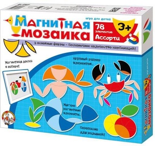 Магнитная мозаика Ассорти (78 элементов)