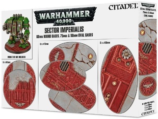 Warhammer 40,000 Sector imperialis 60mm Round Bases. 75mm &amp; 90mm Oval Bases